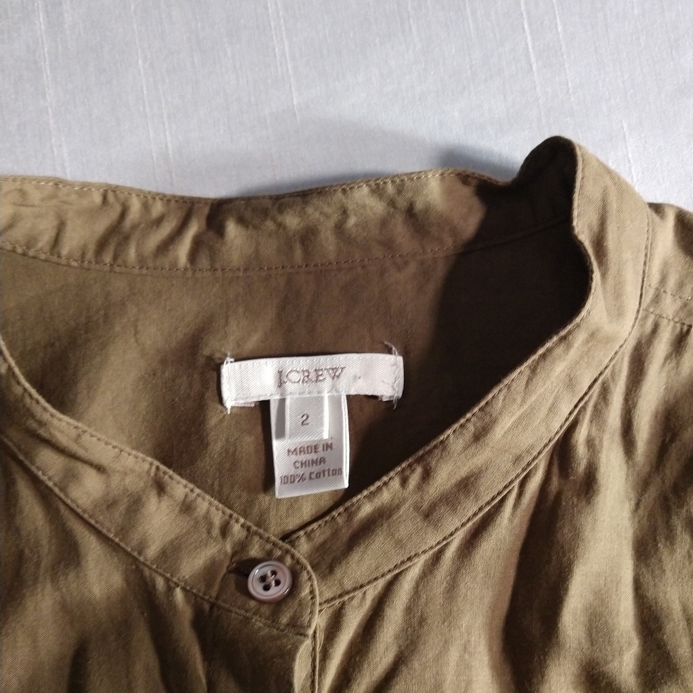 JCrew Olive Green blouse - Picture 6 of 7